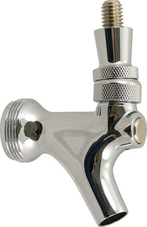 Draft Beer Faucet - Chrome With Brass Lever