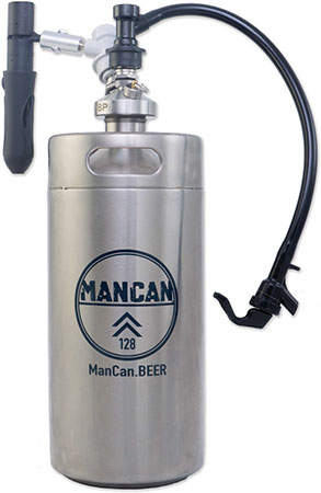 ManCan SS Mini-Keg Growler Serving System - 128 Flex