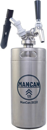 ManCan SS Mini-Keg Growler Serving System - 128 Machismo