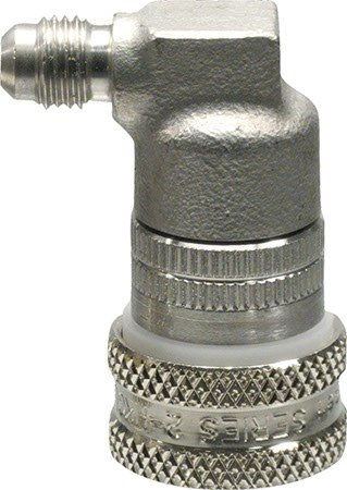 Ball Lock Gas In (Stainless) - Flared