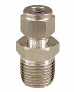 Stainless - 3/8" Comp. x 1/2" MPT