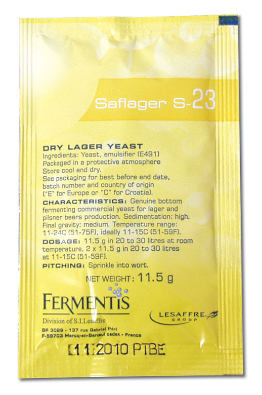 Dry Yeast - Saflager S-23 (11.5 g)