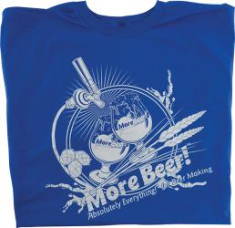 T-Shirt - Blue MoreBeer! Draft Faucet - L