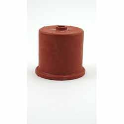Red Rubber Carboy Cap, Single Hole