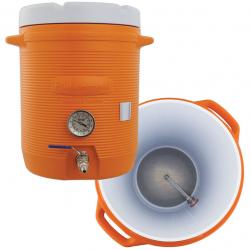 Cooler Mash Tun With Thermometer - 10 Gallon