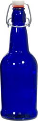 EZ Cap Bottles - 16 oz Cobalt Blue Swing Top (Qty 12)