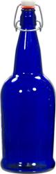 E.Z. Cap Bottles - 32 oz Cobalt Blue Swing Top (Qty 12)